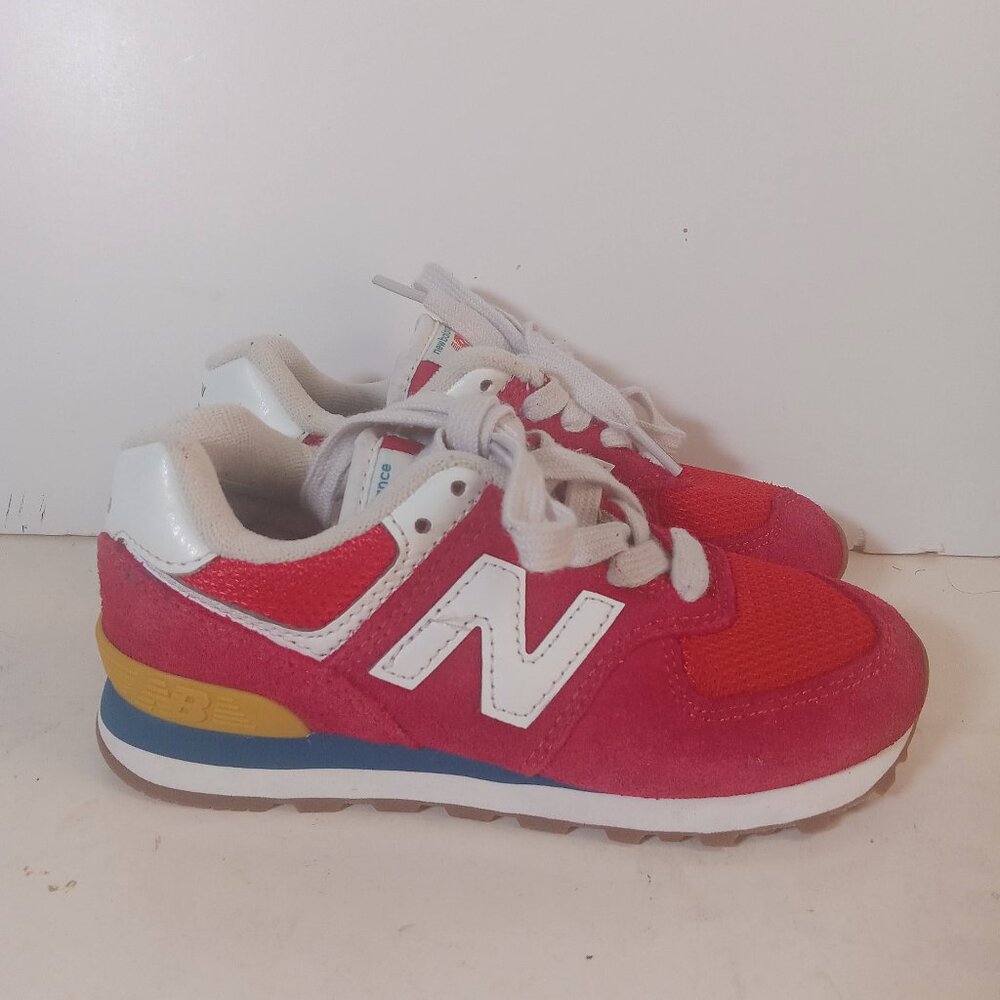 New Balance Classic 574 Rainbow Pack Team Red Size 10 Boy's Sneakers